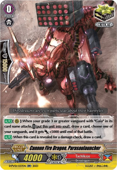 Cannon Fire Dragon, Parasaulauncher (D-PV01/037EN) [History Collection]