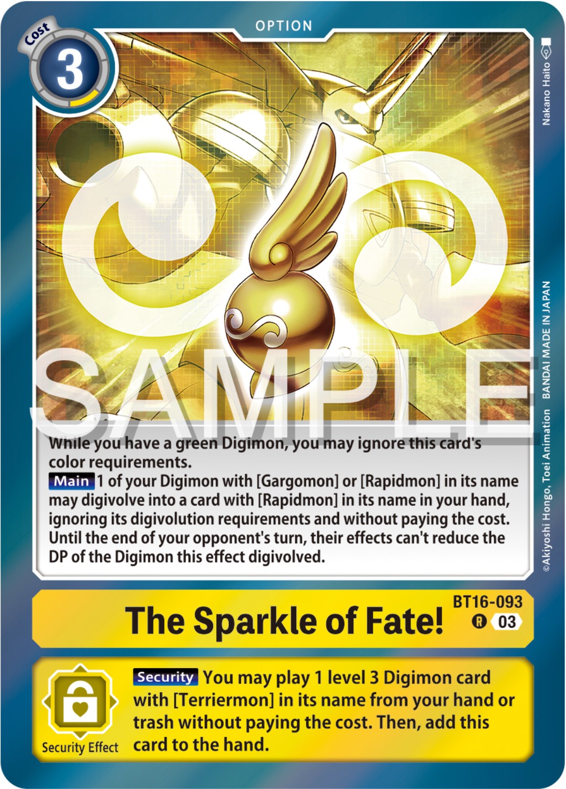 The Sparkle of Fate! [BT16-093] [Beginning Observer]