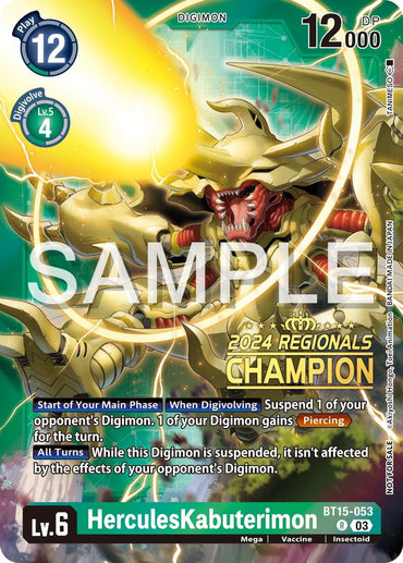 HerculesKabuterimon [BT15-053] (2024 Regionals Champion) [Exceed Apocalypse]