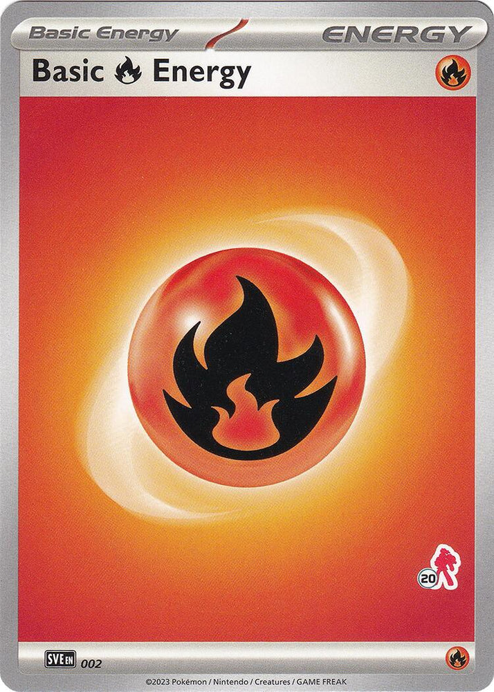 Basic Fire Energy (002) (Armarouge Stamp #20) [Battle Academy 2024]