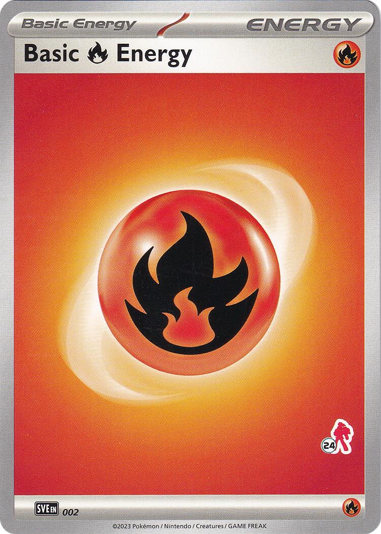 Basic Fire Energy (002) (Armarouge Stamp #24) [Battle Academy 2024]