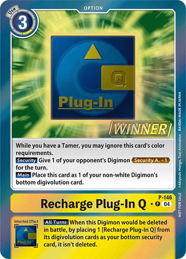Recharge Plug-In Q [P-146] (Store Tournament 2024 Jul. – Sep. Winner Pack) [Promotional Cards]