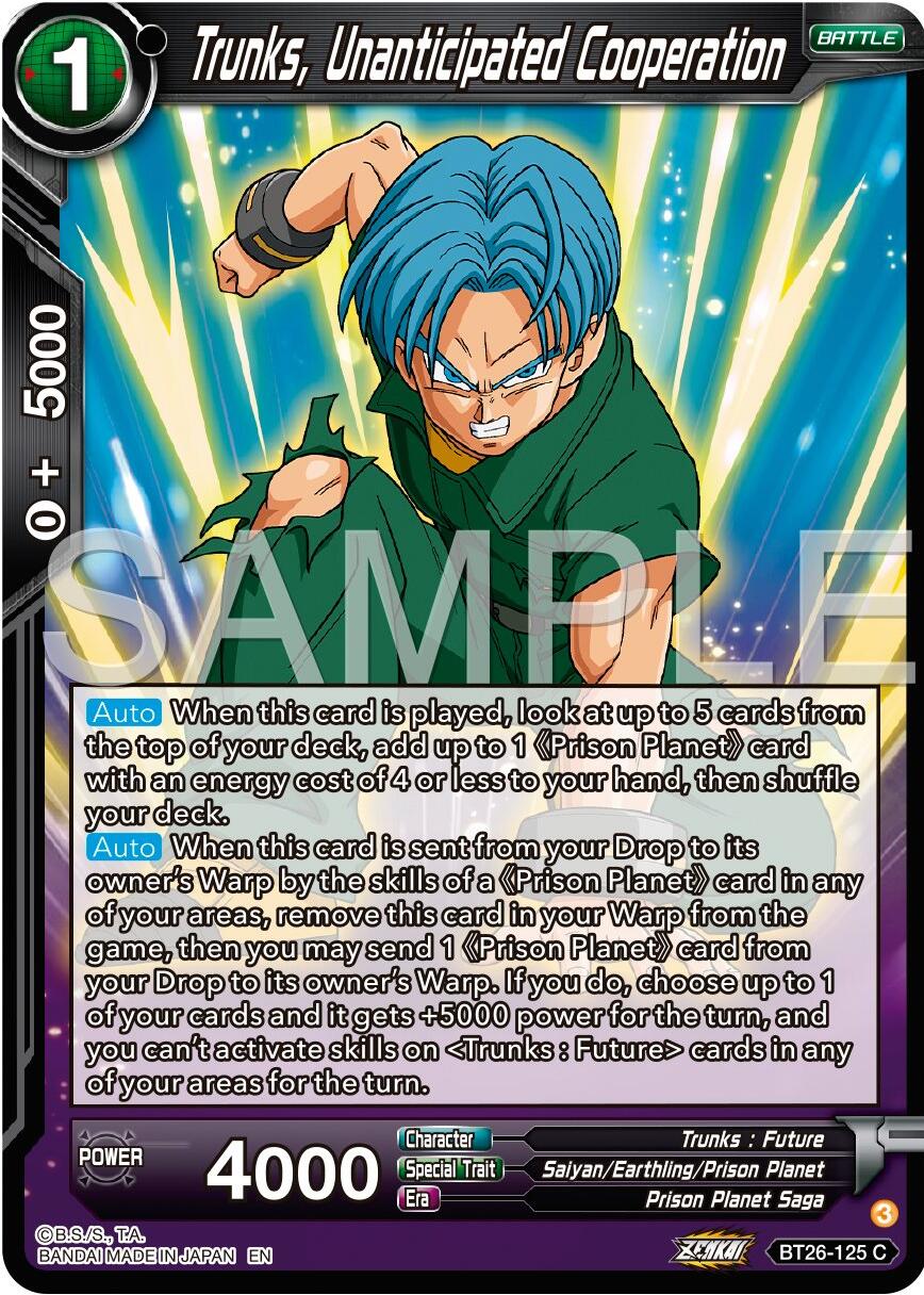 Trunks, Unanticipated Cooperation (BT26-125) [Ultimate Advent]