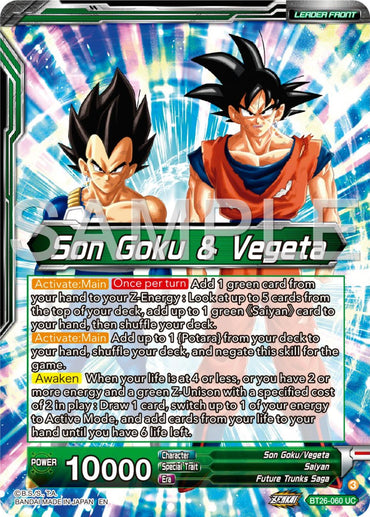 Son Goku & Vegeta // Vegito, Prodigious Fusion (BT26-060) [Ultimate Advent Prerelease Promos]