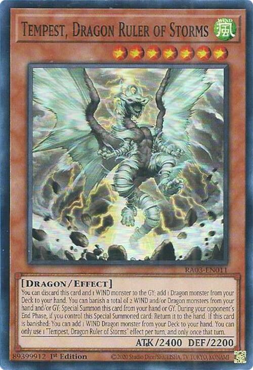 Tempest, Dragon Ruler of Storms [RA03-EN011] Super Rare