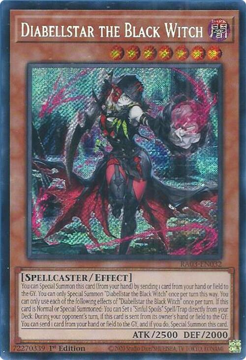 Diabellstar the Black Witch (Secret Rare) [RA03-EN032] Secret Rare