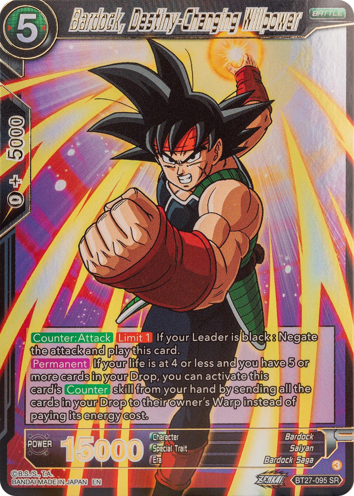 Bardock, Destiny-Changing Willpower (BT27-095) [History of Z]