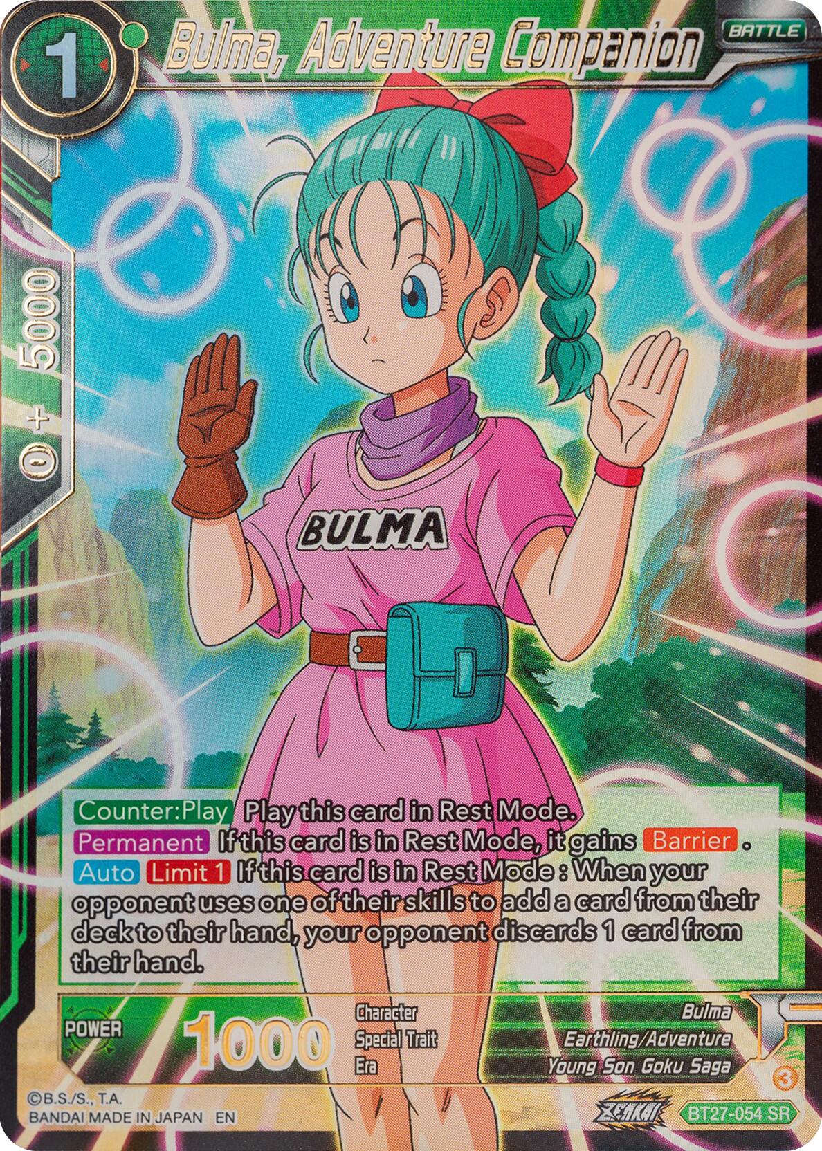 Bulma, Adventure Companion (BT27-054) [History of Z]