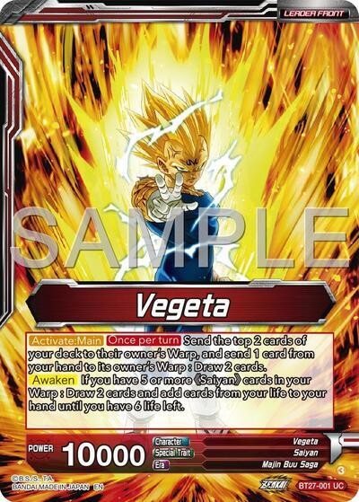 Vegeta // SSB Vegeta, Saiyan Pride (SLR) (BT27-001) [History of Z]