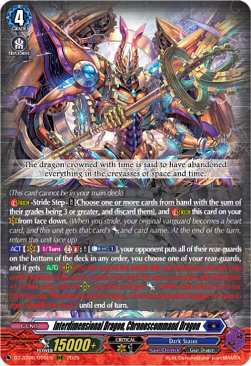 Interdimensional Dragon, Chronoscommand Dragon (DZ-BT06/005EN) [Generation Dragenesis]