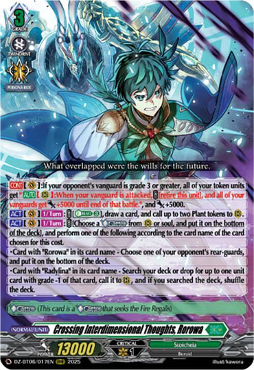 Crossing Interdimensional Thoughts, Rorowa (DZ-BT06/017EN) [Generation Dragenesis]