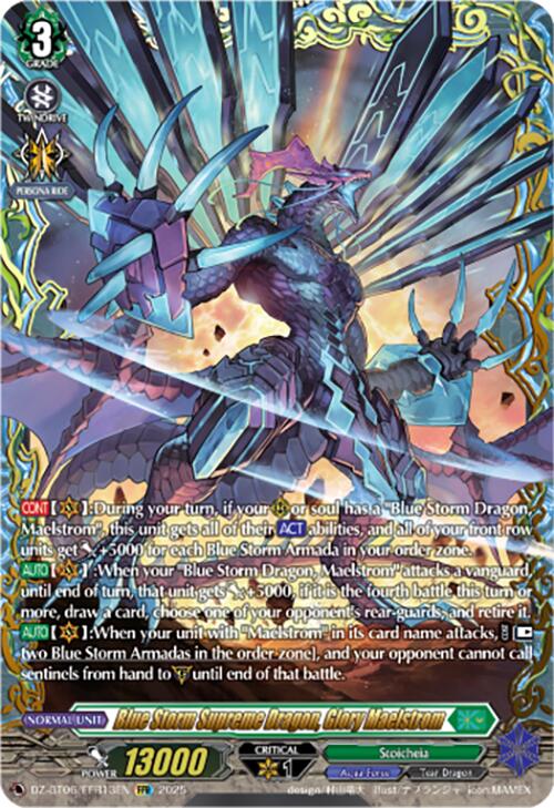 Blue Storm Supreme Dragon, Glory Maelstrom (DZ-BT06/FFR13EN) [Generation Dragenesis]