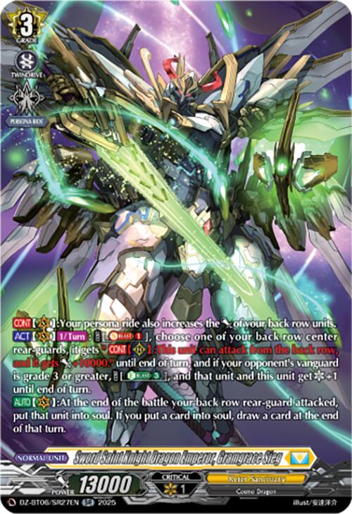 Sword Saint Knight Dragon Emperor, Gramgrace Sieg (DZ-BT06/SR27EN) [Generation Dragenesis]