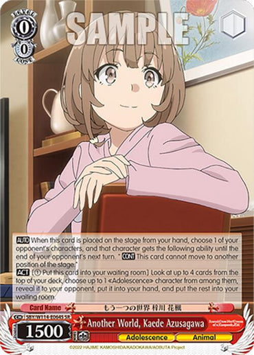 Another World, Kaede Azusagawa (SBY/W114-E064S SR) [Rascal Does Not Dream Series]