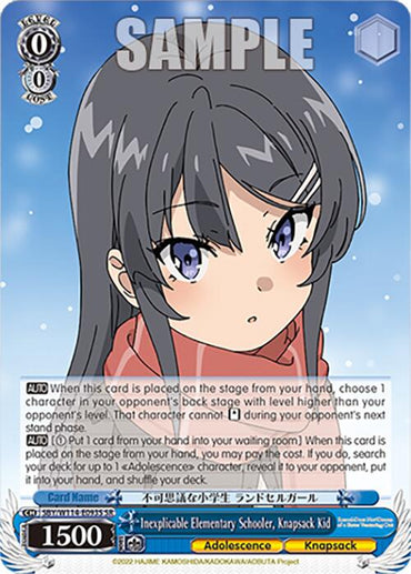 Inexplicable Elementary Schooler, Knapsack Kid (SBY/W114-E093S SR) [Rascal Does Not Dream Series]