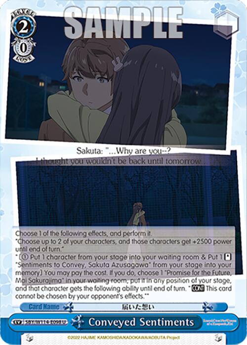 Conveyed Sentiments (SBY/W114-E098 U) [Rascal Does Not Dream Series]