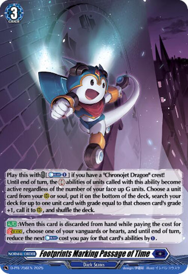 Footprints Marking Passage of Time (Foil) (D-PR/756EN) [D Promo Cards]