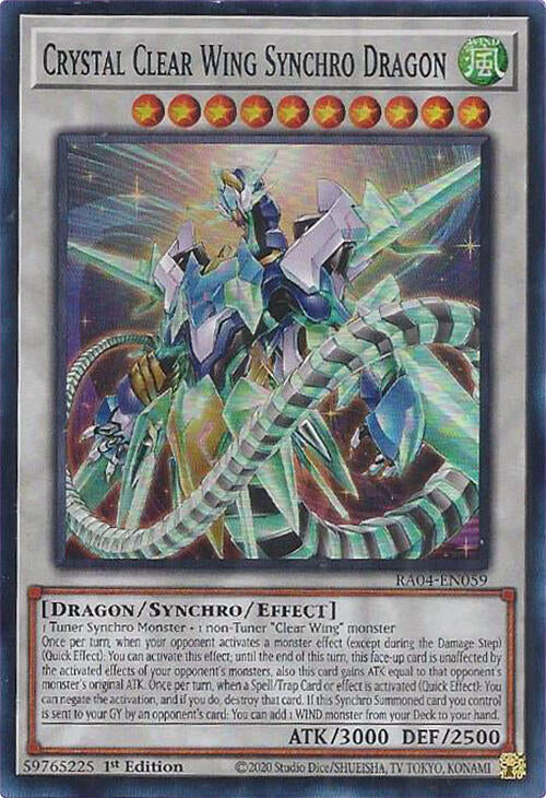 Crystal Clear Wing Synchro Dragon [RA04-EN059] Super Rare