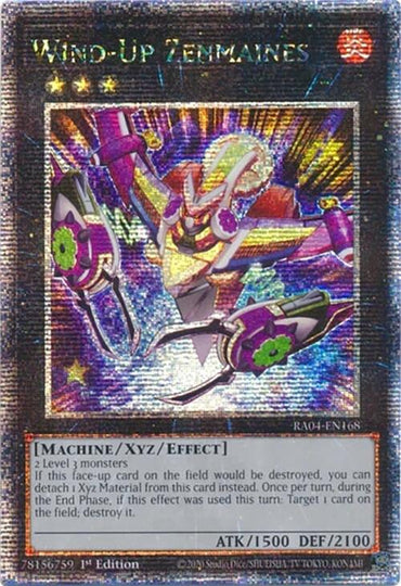 Wind-Up Zenmaines [RA04-EN168] Quarter Century Secret Rare