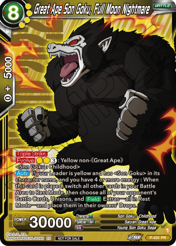 Great Ape Son Goku, Full Moon Nightmare (P-431) [Promotion Cards]