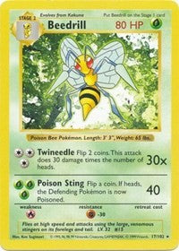 Beedrill (17) [Base Set (Shadowless)]