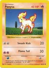 Ponyta (60) [Base Set (Shadowless)]