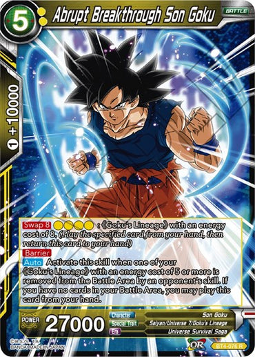 Abrupt Breakthrough Son Goku [BT4-076]