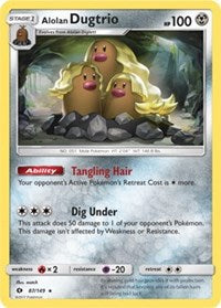 Alolan Dugtrio (Cosmos Holo) - 87/149 Sun & Moon (87) [Blister Exclusives]