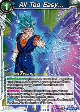 All Too Easy... (Assault of the Saiyans) [BT7-048_PR]