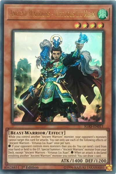 Ancient Warriors - Virtuous Liu Xuan [IGAS-EN011] Ultra Rare