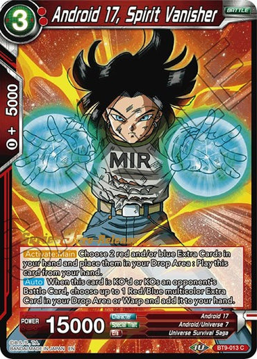 Android 17, Spirit Vanisher (Universal Onslaught) [BT9-013]