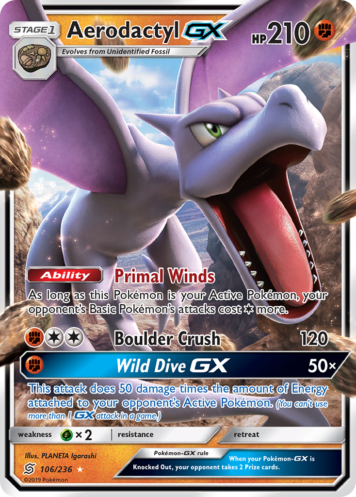 Aerodactyl GX (106/236) [Sun & Moon: Unified Minds]