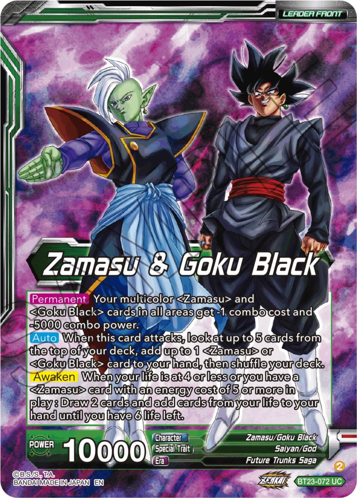Zamasu & Goku Black // Zamasu & SS Rose Goku Black, Humanity's Destruction (BT23-072) [Perfect Combination]