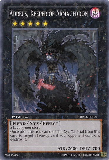 Adreus, Keeper of Armageddon [BP01-EN030] Starfoil Rare