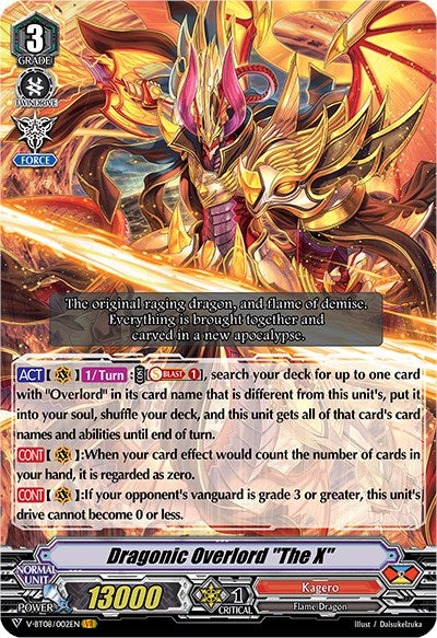 Dragonic Overlord "The X" (V-BT08/002EN VR) [Silverdust Blaze]
