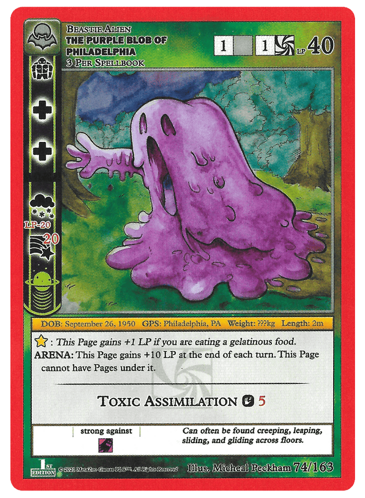 The Purple Blob Of Philadelphia [Cryptid Nation: Nightfall First Edition]