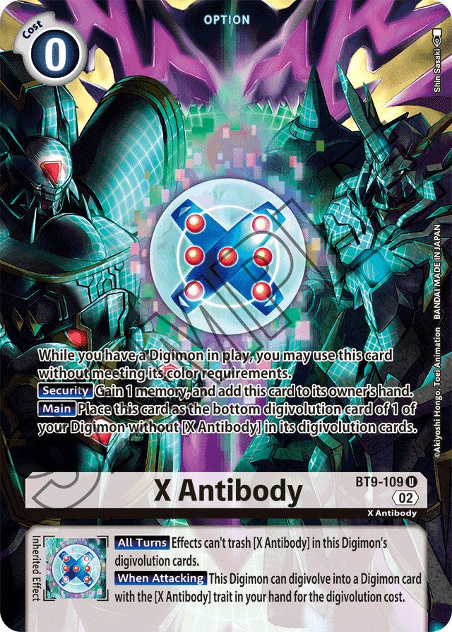X Antibody [BT9-109] (Alternate Art) [Starter Deck: Beelzemon Advanced Deck Set]